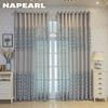 1 шт. европейский стиль современные синие ажурные жаккардовые удобные шторы для гостиной спальни домашнего декора