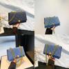 Fashionable Denim Women's Crossbody Bag Vintage Blue Quilted Chain Shoulder Bag