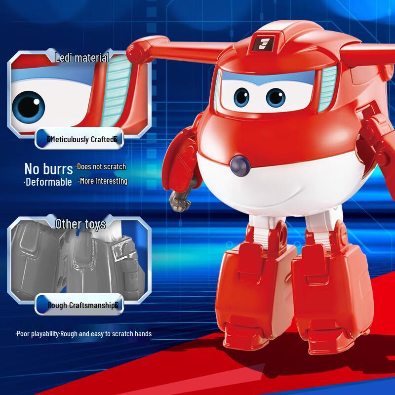 AULDEY Super Wings Jett Transforming Robot & Energy Hangar