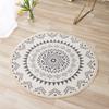 90cm Bohemian Round Cotton Linen Carpet Non-slip Floor Mat Carpets for Living Room Bedroom Doormat Yoga Mat Macrame Area Rugs
