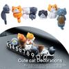 Computer Decoration Cat Figurines Micro Landscape Car Dashboard Ornament  Auto Interior