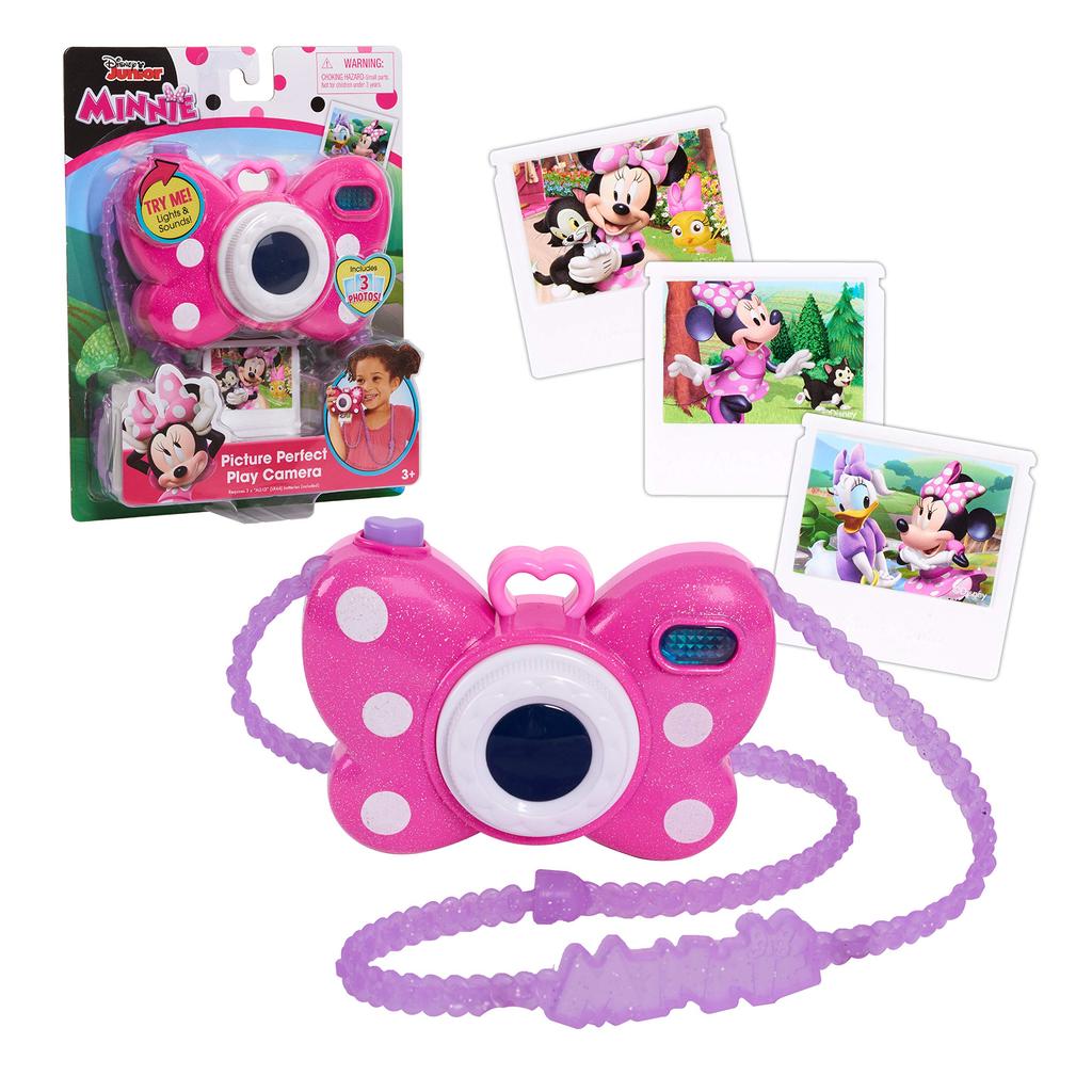 Disney Minnie Mouse Picture Perfect Camera with Lights and Realistic Sounds, Just Play Gift Toy