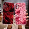 Красная Роза Цветок Цветной Чехол для Телефона Для Samsung Galaxy A,71,70,52,51,40,31,50,50S,30S,21S,12,10,Note20ultra Прозрачная Крышка