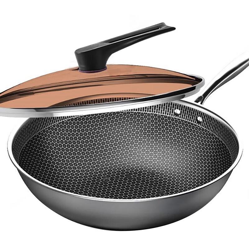 Вок Kobach Elite Honeycomb из нержавеющей стали 304, 32 см