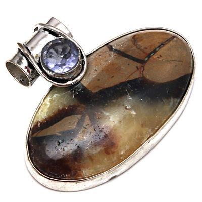 Подвеска Septarian Jasper Gemstone Подарок на День Матери Серебряные Украшения 1.25"