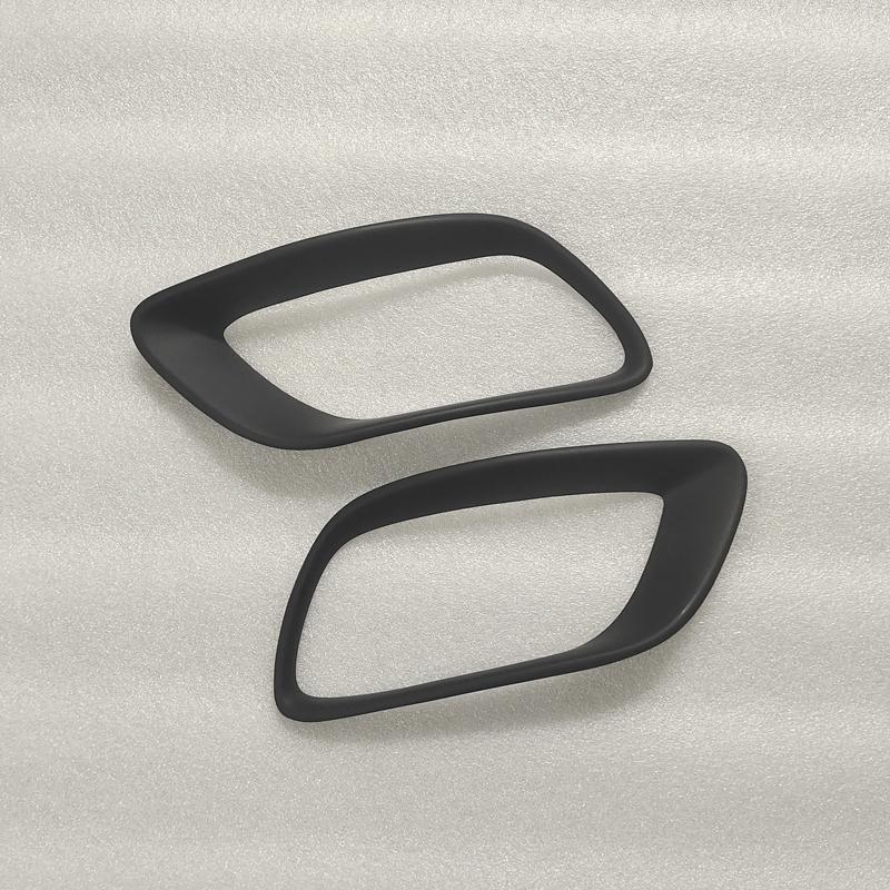Fiber Glass Matt Black Primer Car Rear Bumper Exhaust Decorative Frame For BMW X6 E71 2008 - 2013 FRP Muffler Tail Pipe Cover