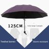 Umbrella Men's Large Reinforced Thickened Strong Storm-Resistant Three-Person Folding Sun Umbrella Female Dual-Use Sun Umbrella