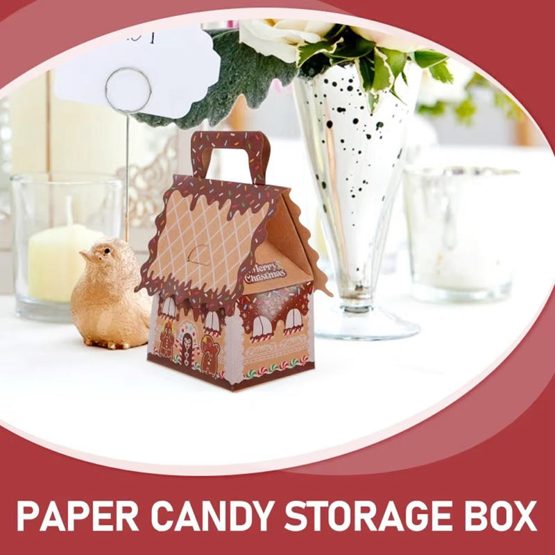 8 Pcs Cute Christmas Treat Candy Boxes Portable Dessert Packaging Case Small Cookie Containers Party Favor Supplies