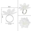 3pcs White Napkin Rings Silk Flower Napkin Buckles Vintage Napkin Holders  Dinner Table Decoration