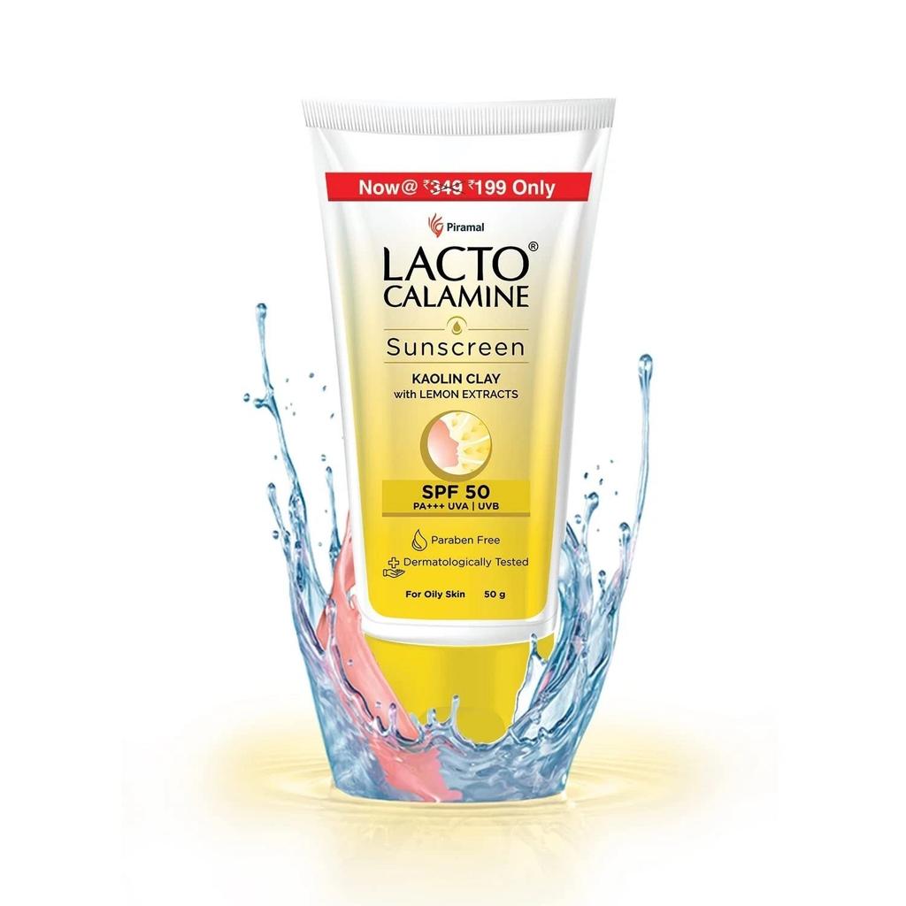 Lacto Calamine Sunscreen SPF50 With Lemon Extract For Oily Skin 50gm