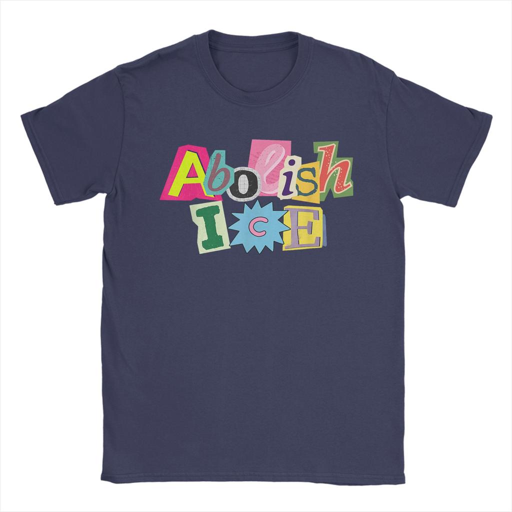 Abolish Ice Colorful T Shirt Summer Fashion T Shirts Couple 100 Cotton Oneck Oversize Tees Short Sleeves Awesome Tops