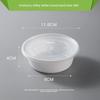 Thickened Milky White Disposable Round Lunch Box with Lid - Perfect for Takeaway and Snail Noodle Soup, Free Shipping