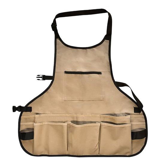 Садовый фартук Регулируемый широкий плечевой ремень Несколько карманов Устойчивый к загрязнениям с магнитным держателем Лесозаготовительный механик Столярные работы Электрик