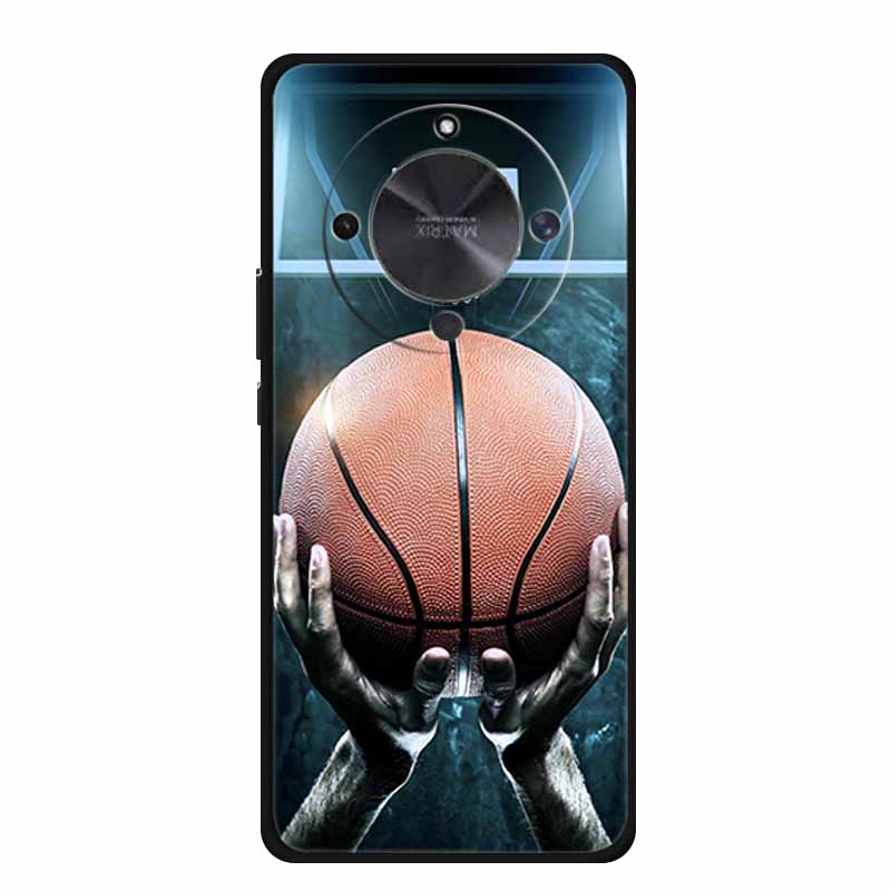 Чехол для телефона для Honor X70 5G 2025 Чехол X 70 Coque Цветы Черный Силикон Мягкая Задняя крышка для Honor X70 Чехлы HonorX70 Funda 6.79"