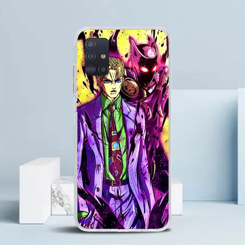 JoJo Кира Йошикаге Killer Queen Мягкий чехол для Samsung Galaxy A12 A22 A32 A52 A72 A02S Чехол для телефона Note 20 Ultra 10 S10 Plus A51