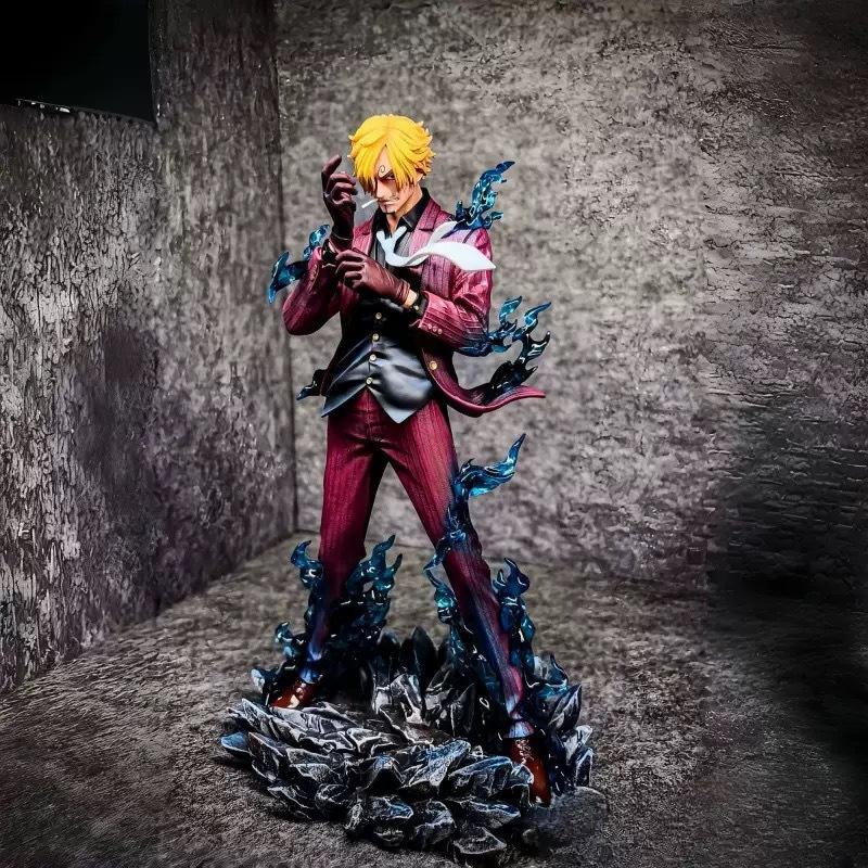 В наличии Tenhui One Piece Санджи Синее Пламя ПВХ Статическая Статуя Модель Аниме Коллекционная Модель Настольное Украшение Подарок Для Фанатов