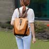 Vintage PU Leather Backpack Shoulder Bags For Women Retro Large Capacity Student Knapsack High Quality Travel Rucksack