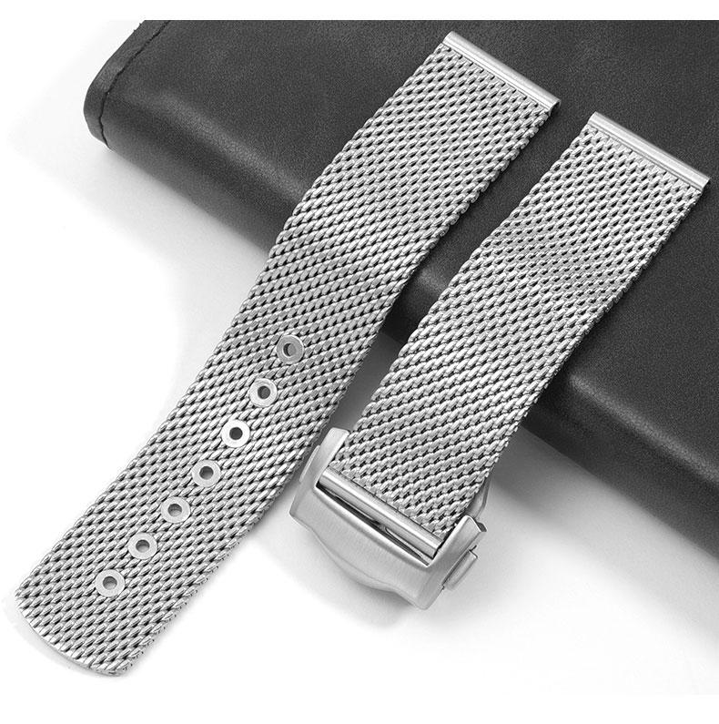 20mm Chain Watch Accessories Strap for Omega 007 Seamaster Diver 300 Watch Band High Qualit Replace Milanese Stainless Bracelet
