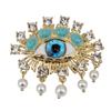 Брошь для женщин унисекс имитация жемчуга стразы глаза вечеринка офис корсаж булавки подарки