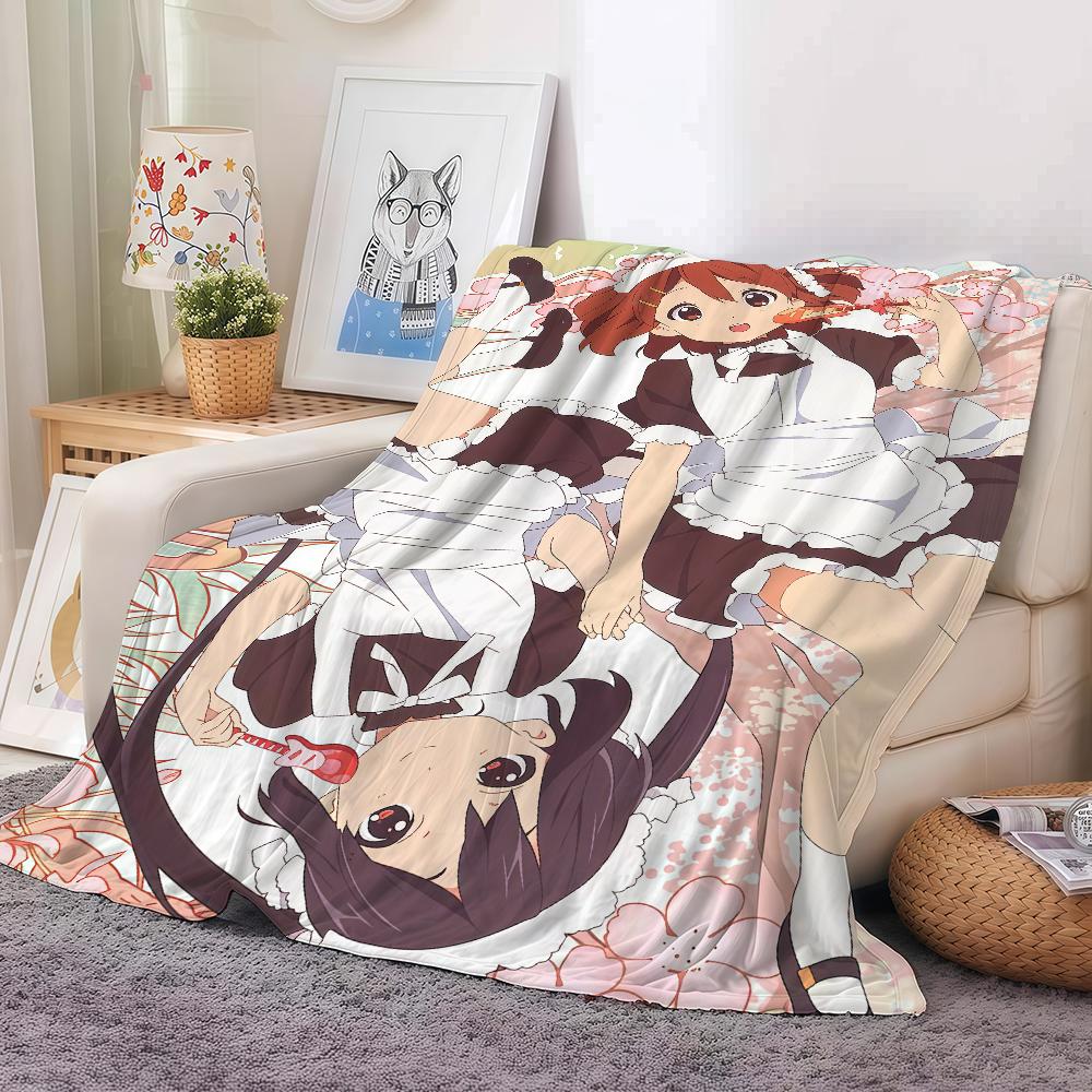 Music anime K K ON! Blanket For Sofa Office Bed Plane Travel Sleep Read Relax Camping Soft And Warm