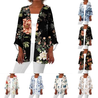 Женская повседневная модная легкая куртка средней длины с принтом, кардиган