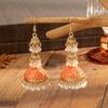 Douvei Fashion Позолоченные 14K Бохо Серьги-гвоздики с эмалью и паве для женщин Винтажные Классические Украшения Форма колокольчика Юбилей