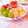 6Pcs Fruit Pick Reusable Bento Food Picks Cute Rainbow Star Heart Shapes Fruit Fork Easy To Clean for Kids