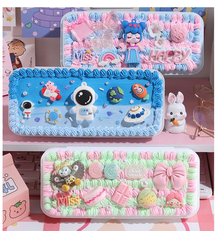 Набор для пенала из кремового клея ручной работы – Креативный и милый набор студенческой канцелярии