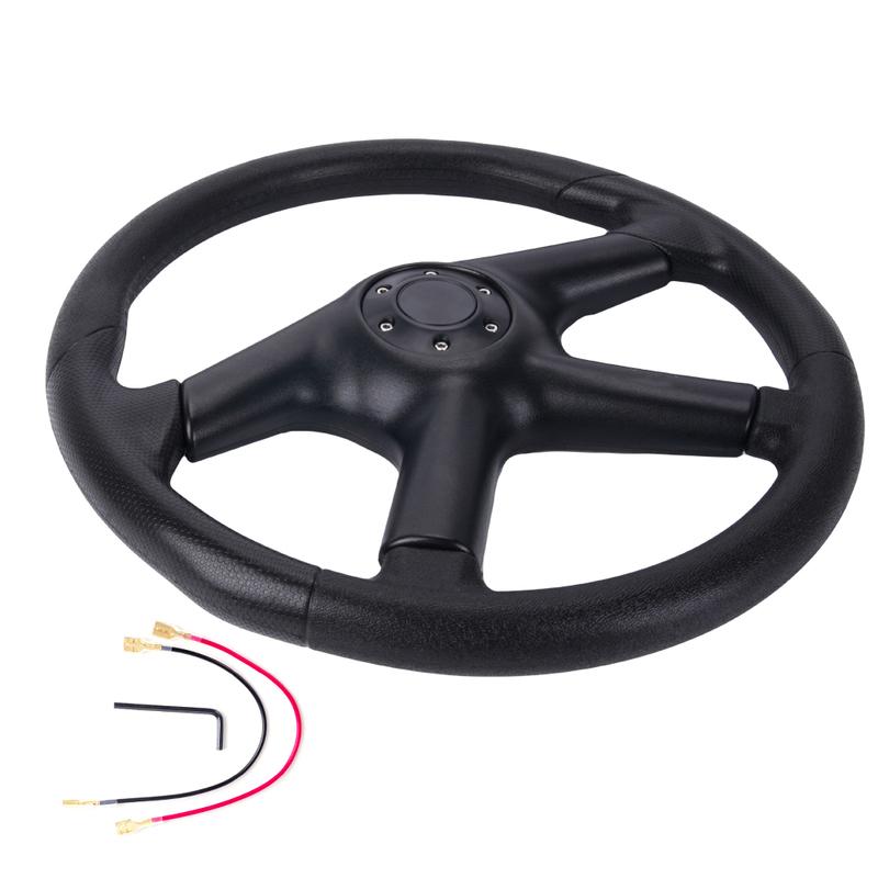 RASTP-Universal 14inch 350mm Racing Steering Wheel Skidproof PU Leather Car Sport Steering Wheels Car Accessories STW080