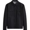 Qipilang Men's Textured Jacquard Water-Repellent Lapel Jacket