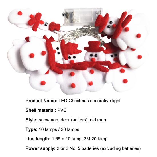 Сказочный светильник тонкой работы, подвесной орнамент, портативный креативный рождественский Санта-Клаус, голова с рогами, гирляндная лампа для вечеринки