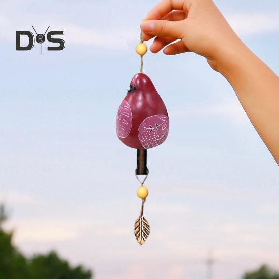 Bird Song Bell Hanging Decoration Spring Resin Bird Wind Chime Outdoor Garden Courtyard Colorful Bird Ornament Pendant Christmas Birthday Gift