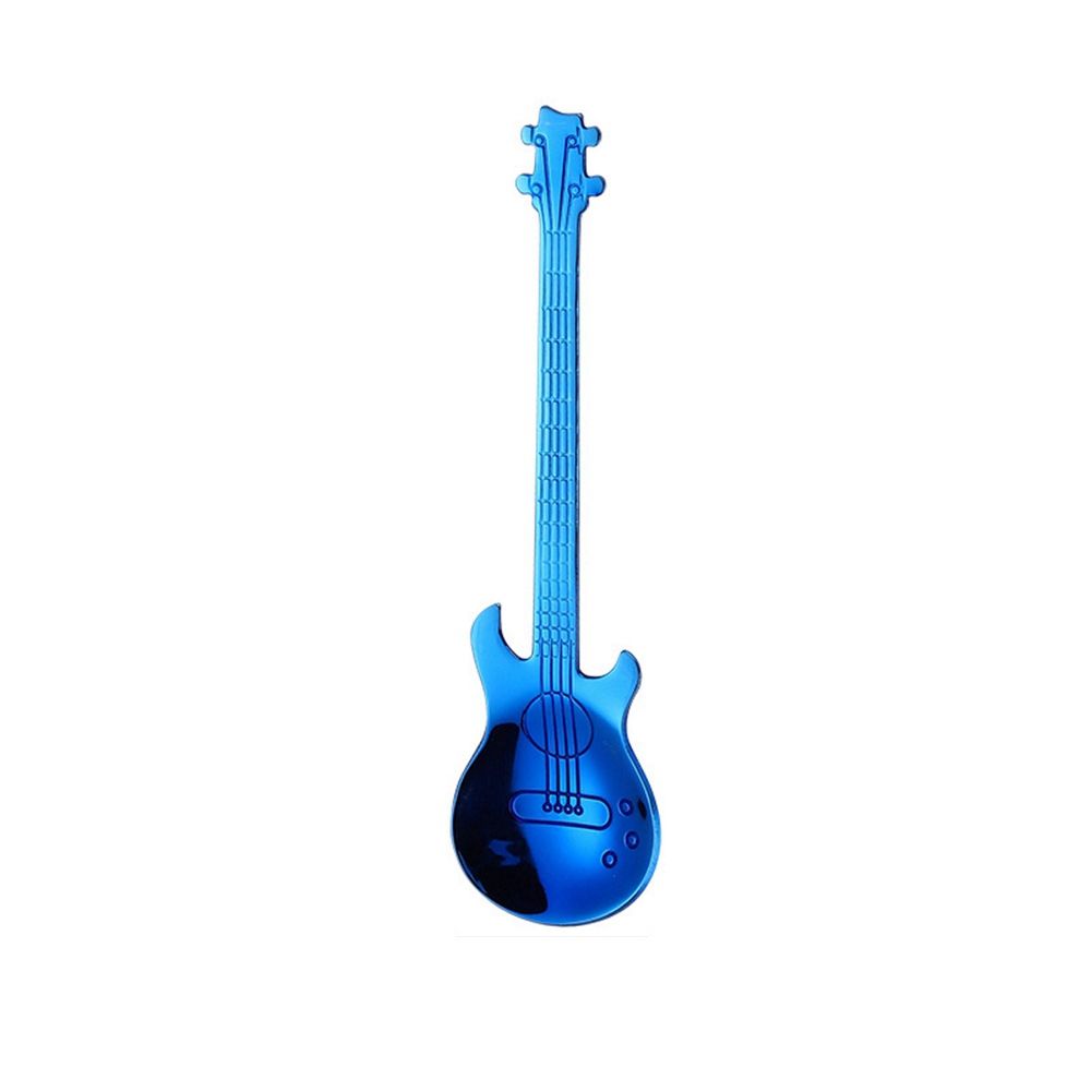 Dessert Ice Cream Guitar Shaped Tableware Stirring Drinking Tool Teaspoon Flatware Coffee Spoon