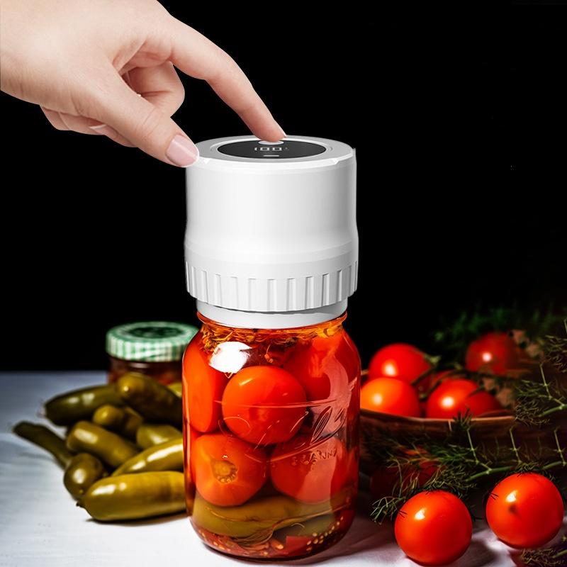 Электрический вакуумный запайщик для банок Mason Jar Автоматический для банок с широким и обычным горлышком Вакуумный запайщик для банок Mason Jar Машина для запайки для сохранения продуктов