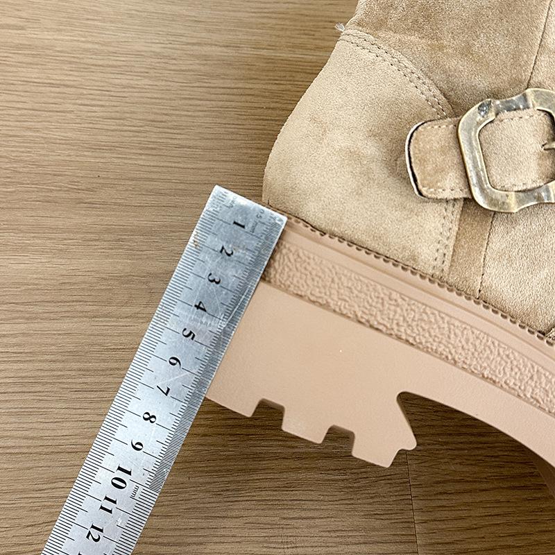Thick-soled boots women's autumn new small men but knee versatile height-increasing and thin knight boots