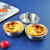 Stainless Steel Egg Mold 3-Cavity Mold, 3-in-1 Poached Ring with Handles, Handheld Poacher Non-Stick Heart & Round Shape Breakfast Tool for