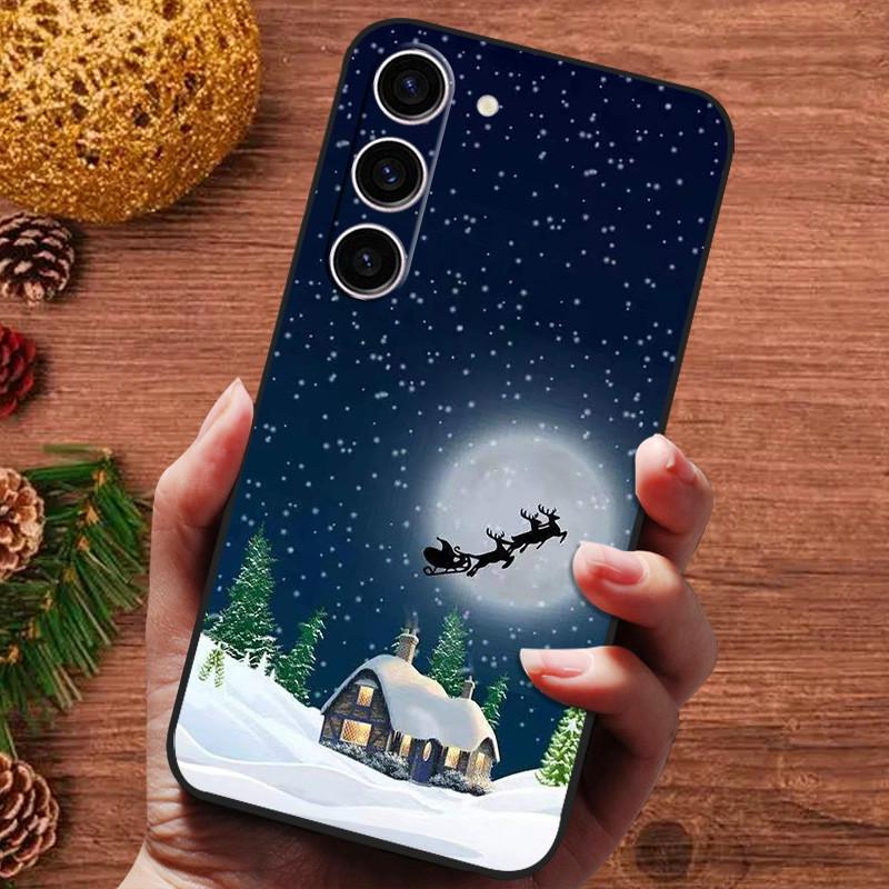 Рождественская расписная обложка для Samsung Galaxy S25 Ultra S25Plus Чехол Силиконовый Мягкий Фундас для Samsung S25 Plus Чехол для телефона s 25
