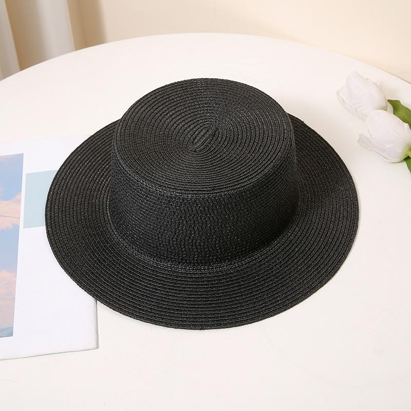 Элегантная женская шляпа от солнца — легкая, дышащая соломенная шляпа с плоским верхом для максимальной защиты от солнца