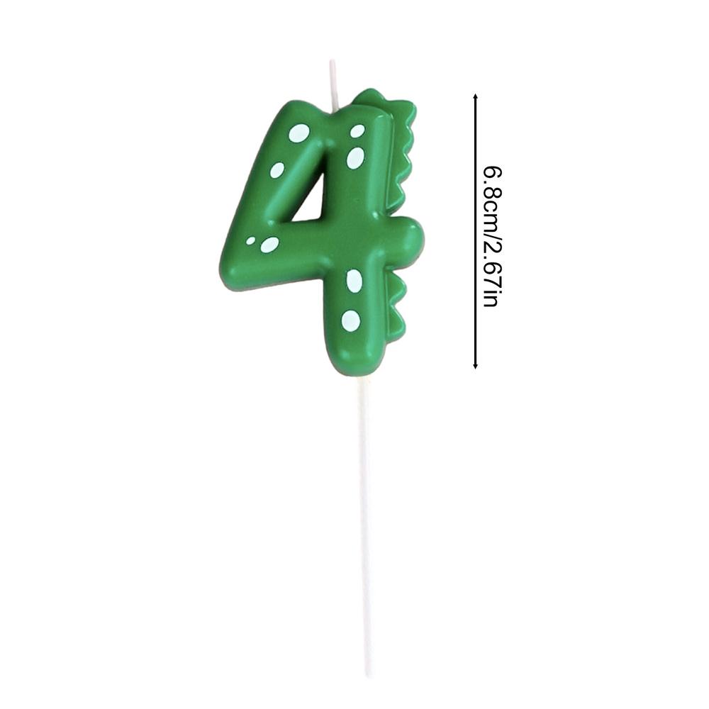 Baby Dinosaur Digital Birthday Candle Smokeless 0-9 Year Old Cute Candy Color Digital Candle Wholesale