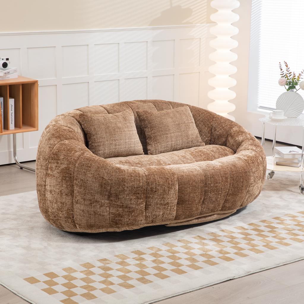 Bean Bag Sofa Lazy Durable Comfort Lounger High Back Chair for Adults and Children, Indoor & Outdoor, Accent Floor Soft Lounge Chair (Coffee Chenille)