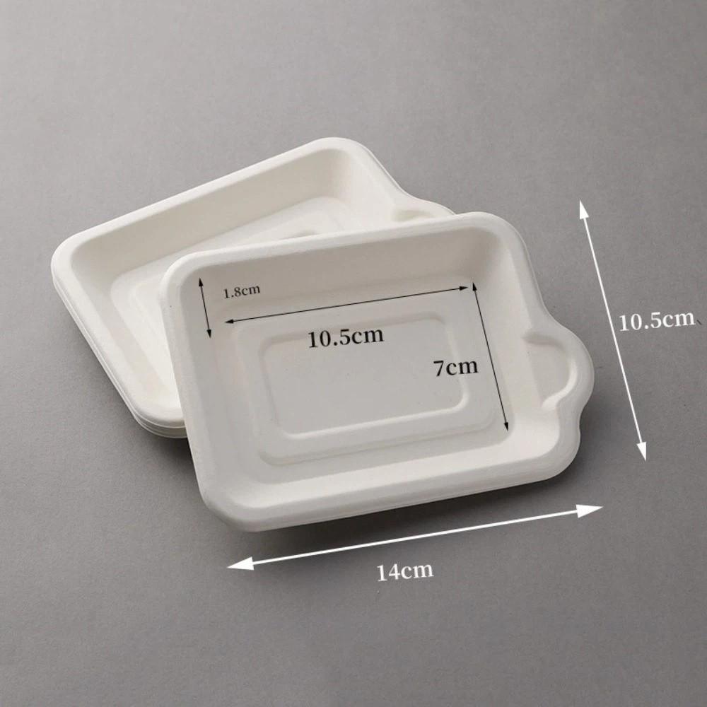 50Pcs Thickened Paper Plates Square Fruit Plate New Small Bowl Tray Set Picnic Birthday Party