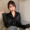 Office Ladies Blouses Solid Gentle Spring Elegant Korean Tender Long Sleeve Leisure Blusas Classy Fashion All-match Slim Femme