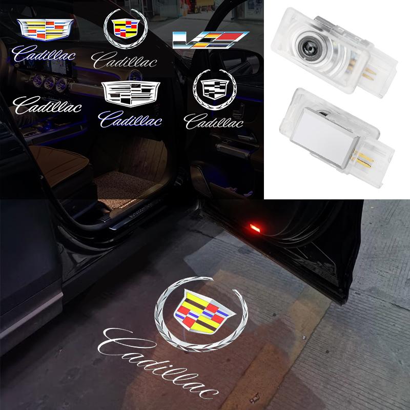 2pcs Car Door Welcome Light Led HD Projector Lamp Courtesy Lights accessories For Cadillac CT5 CT6 XT4 XT5 XT6 ATS SRX XTS CTS