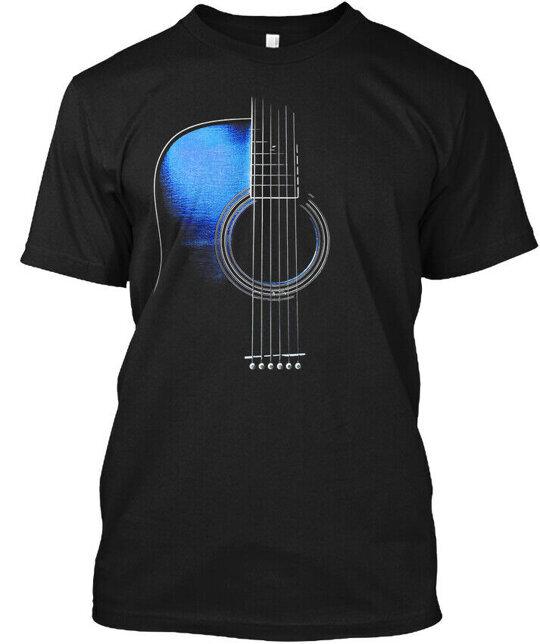 Guitar-blue T-Shirt Made in the USA Size S to 5XL Unisex T-Shirt