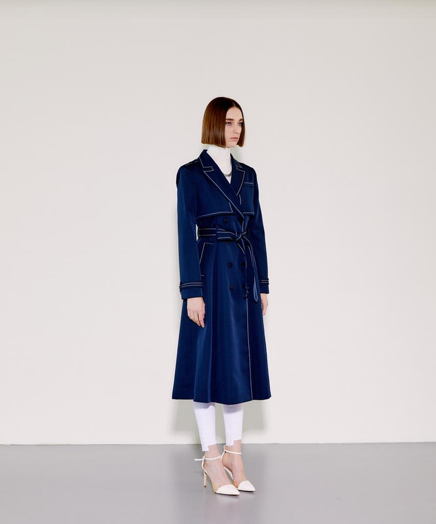 Chaenewyork The Tailored Trench Coat [Navy]
