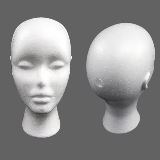 Foam Wig Head Tall Female Mannequin Hairpieces Display Holder Hats Sunglasses