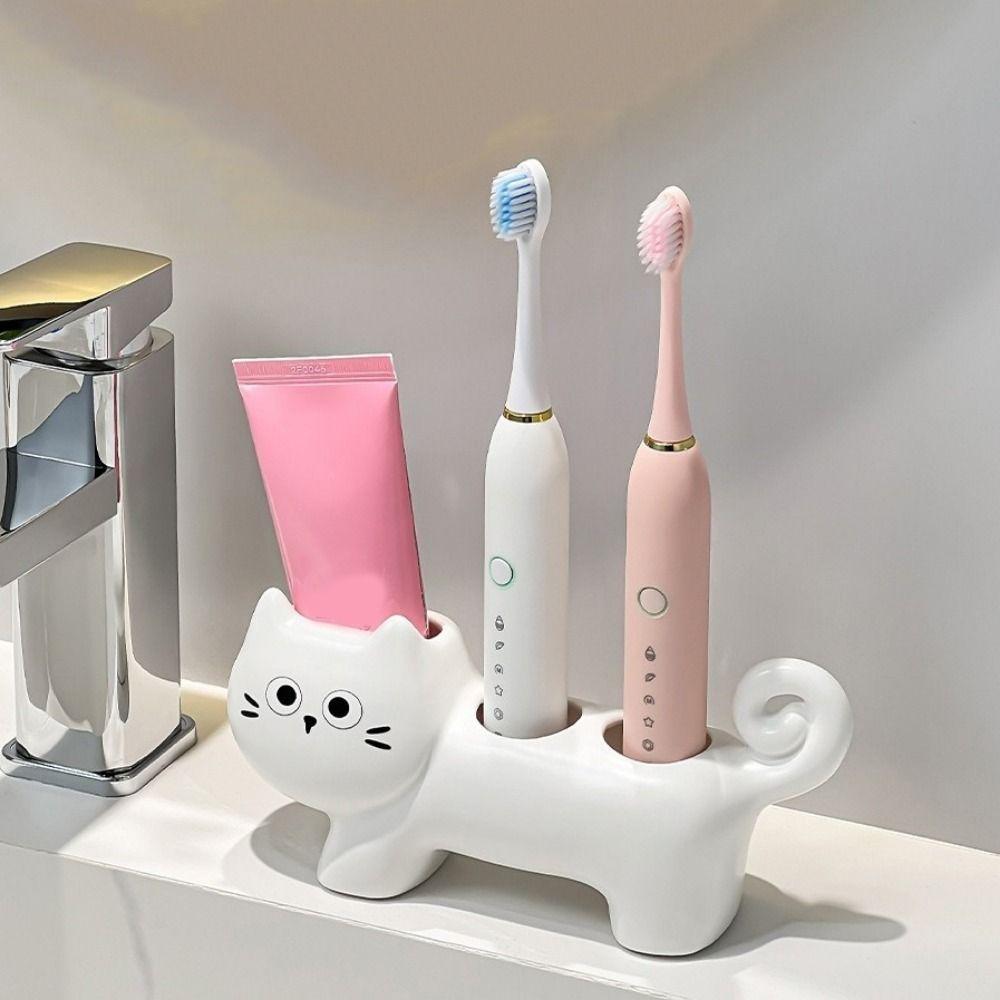 Waterproof 3 Holes Electric Toothbrush Stand Ceramic Electric Toothbrush Holder Home Use