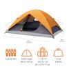 Палатка-купол AmazonBasics для 4 человек с оранжево-серой накидкой от дождя, 2,7 2,1 1,2 м,