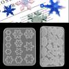 1pcs Christmas Snowflakes Epoxy Resin Molds Silicones Christmas Gift Resin Epoxy Molds For DIY Jewelry Making Findings Supplies