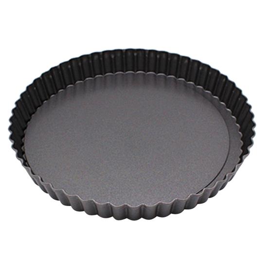 Противень для пиццы, легко демонтируемый, высокая твердость, волнистый край, дизайн, углеродистая сталь, круглая форма для выпечки тортов, товары для дома